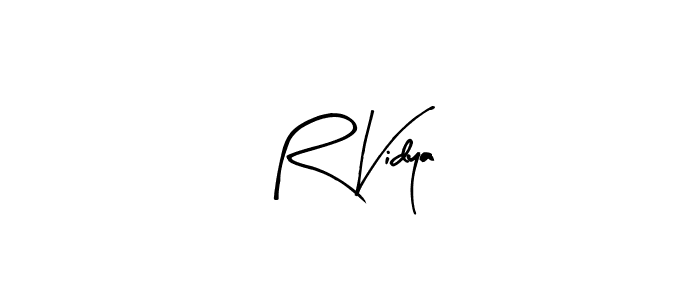 Also we have R Vidya name is the best signature style. Create professional handwritten signature collection using Arty Signature autograph style. R Vidya signature style 8 images and pictures png