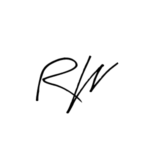 You should practise on your own different ways (Arty Signature) to write your name (R W) in signature. don't let someone else do it for you. R W signature style 8 images and pictures png