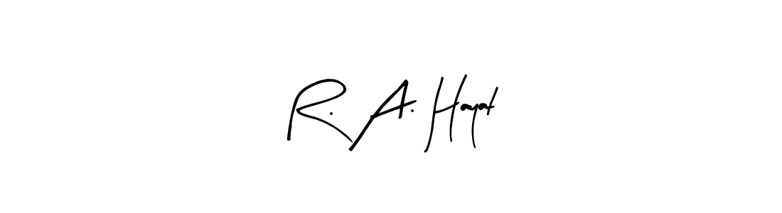 Make a short R. A. Hayat signature style. Manage your documents anywhere anytime using Arty Signature. Create and add eSignatures, submit forms, share and send files easily. R. A. Hayat signature style 8 images and pictures png