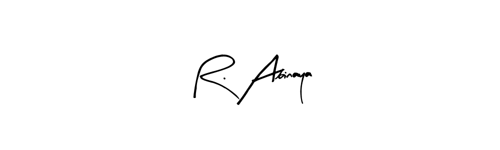 Use a signature maker to create a handwritten signature online. With this signature software, you can design (Arty Signature) your own signature for name R. Abinaya. R. Abinaya signature style 8 images and pictures png