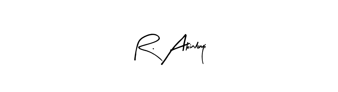 Similarly Arty Signature is the best handwritten signature design. Signature creator online .You can use it as an online autograph creator for name R. Akinluyi. R. Akinluyi signature style 8 images and pictures png