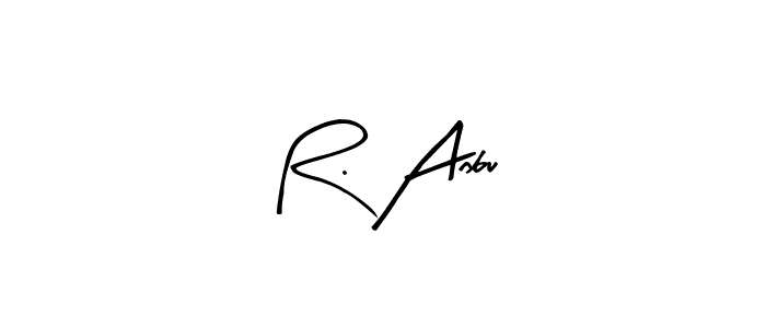 The best way (Arty Signature) to make a short signature is to pick only two or three words in your name. The name R. Anbu include a total of six letters. For converting this name. R. Anbu signature style 8 images and pictures png