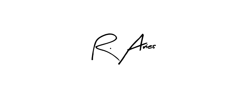 Similarly Arty Signature is the best handwritten signature design. Signature creator online .You can use it as an online autograph creator for name R. Aries. R. Aries signature style 8 images and pictures png