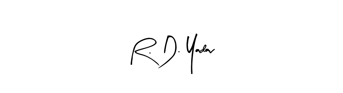 Design your own signature with our free online signature maker. With this signature software, you can create a handwritten (Arty Signature) signature for name R. D. Yadav. R. D. Yadav signature style 8 images and pictures png