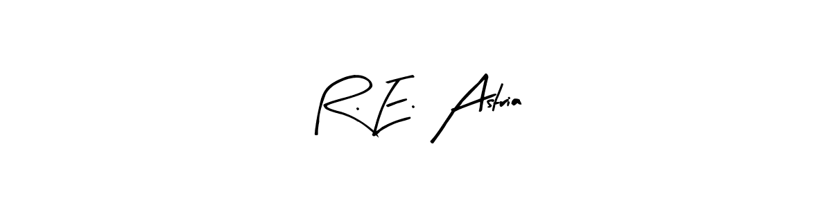 Similarly Arty Signature is the best handwritten signature design. Signature creator online .You can use it as an online autograph creator for name R. E. Astria. R. E. Astria signature style 8 images and pictures png