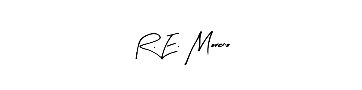 R. E. Moreno stylish signature style. Best Handwritten Sign (Arty Signature) for my name. Handwritten Signature Collection Ideas for my name R. E. Moreno. R. E. Moreno signature style 8 images and pictures png