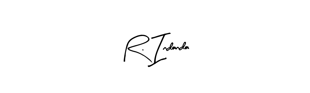 Similarly Arty Signature is the best handwritten signature design. Signature creator online .You can use it as an online autograph creator for name R. Indanda. R. Indanda signature style 8 images and pictures png