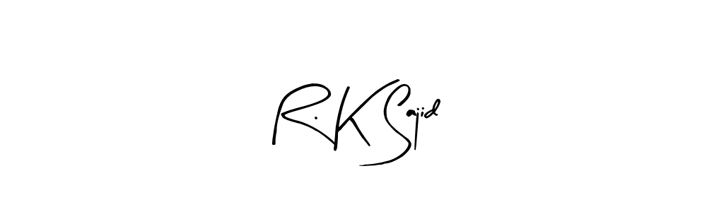 Check out images of Autograph of R. K Sajid name. Actor R. K Sajid Signature Style. Arty Signature is a professional sign style online. R. K Sajid signature style 8 images and pictures png