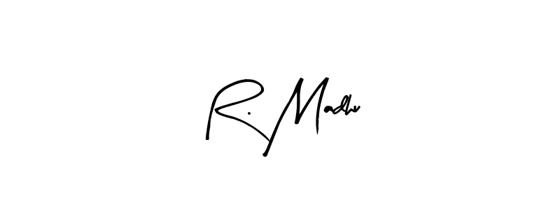 Create a beautiful signature design for name R. Madhu. With this signature (Arty Signature) fonts, you can make a handwritten signature for free. R. Madhu signature style 8 images and pictures png