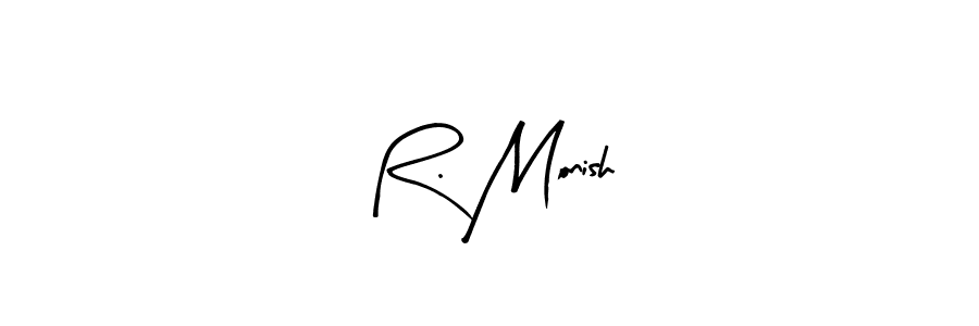 Use a signature maker to create a handwritten signature online. With this signature software, you can design (Arty Signature) your own signature for name R. Monish. R. Monish signature style 8 images and pictures png