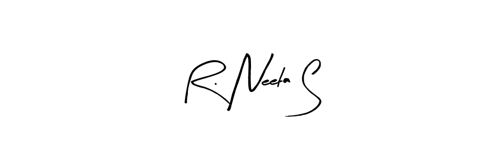 R. Neeta S stylish signature style. Best Handwritten Sign (Arty Signature) for my name. Handwritten Signature Collection Ideas for my name R. Neeta S. R. Neeta S signature style 8 images and pictures png
