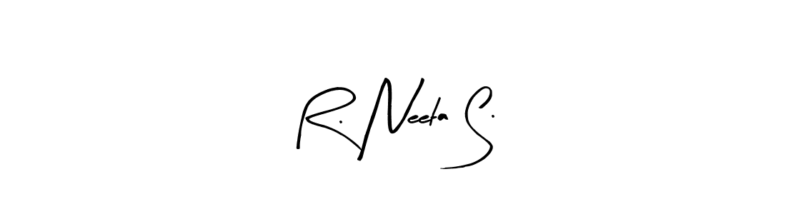 You should practise on your own different ways (Arty Signature) to write your name (R. Neeta S.) in signature. don't let someone else do it for you. R. Neeta S. signature style 8 images and pictures png