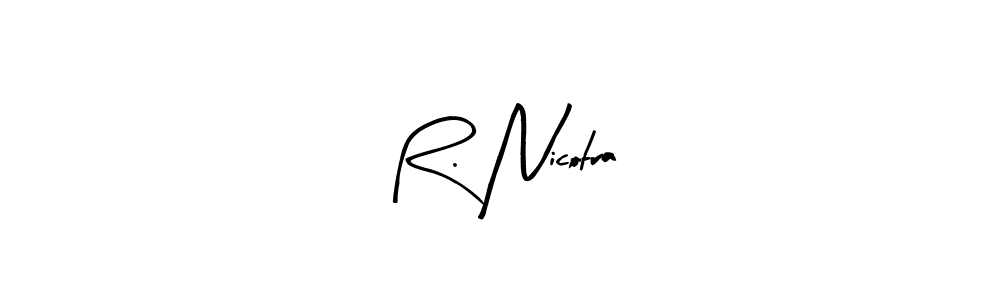 Make a beautiful signature design for name R. Nicotra. With this signature (Arty Signature) style, you can create a handwritten signature for free. R. Nicotra signature style 8 images and pictures png