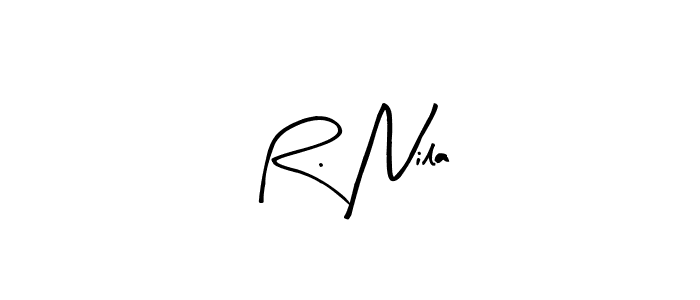 Arty Signature is a professional signature style that is perfect for those who want to add a touch of class to their signature. It is also a great choice for those who want to make their signature more unique. Get R. Nila name to fancy signature for free. R. Nila signature style 8 images and pictures png