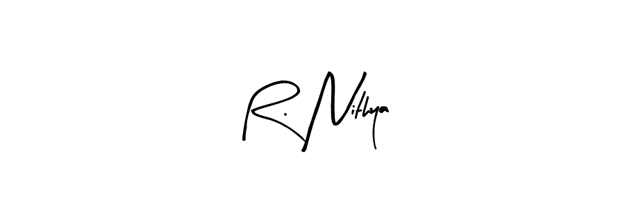 You can use this online signature creator to create a handwritten signature for the name R. Nithya. This is the best online autograph maker. R. Nithya signature style 8 images and pictures png