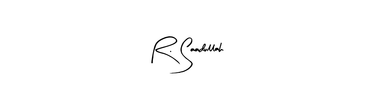 R. Saadullah stylish signature style. Best Handwritten Sign (Arty Signature) for my name. Handwritten Signature Collection Ideas for my name R. Saadullah. R. Saadullah signature style 8 images and pictures png