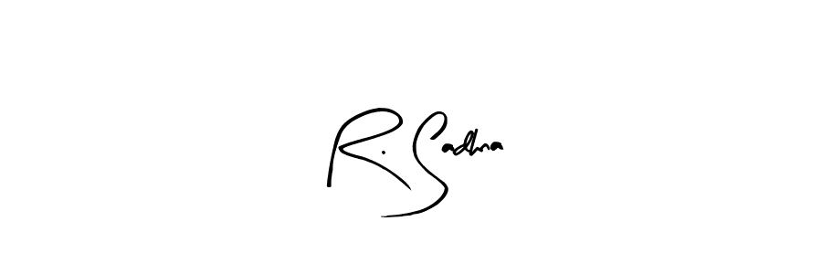 R. Sadhna stylish signature style. Best Handwritten Sign (Arty Signature) for my name. Handwritten Signature Collection Ideas for my name R. Sadhna. R. Sadhna signature style 8 images and pictures png