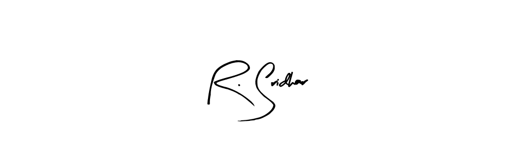 The best way (Arty Signature) to make a short signature is to pick only two or three words in your name. The name R. Sridhar include a total of six letters. For converting this name. R. Sridhar signature style 8 images and pictures png