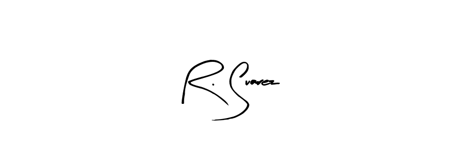 The best way (Arty Signature) to make a short signature is to pick only two or three words in your name. The name R. Suarez include a total of six letters. For converting this name. R. Suarez signature style 8 images and pictures png