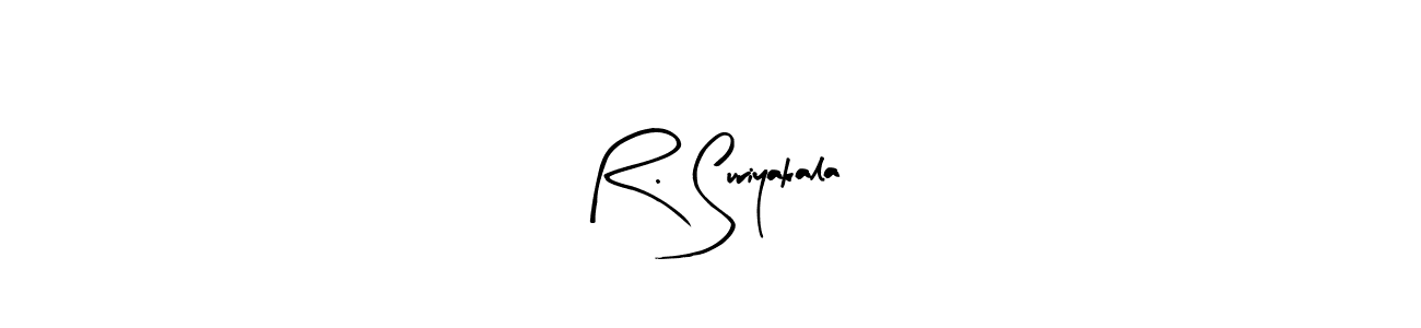Make a beautiful signature design for name R. Suriyakala. With this signature (Arty Signature) style, you can create a handwritten signature for free. R. Suriyakala signature style 8 images and pictures png