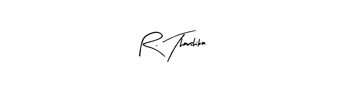 Design your own signature with our free online signature maker. With this signature software, you can create a handwritten (Arty Signature) signature for name R. Tharshika. R. Tharshika signature style 8 images and pictures png