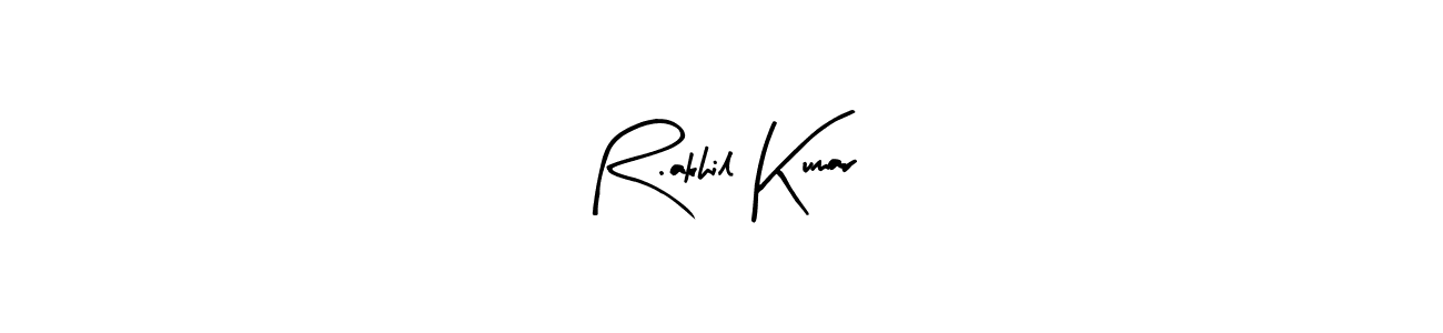 Similarly Arty Signature is the best handwritten signature design. Signature creator online .You can use it as an online autograph creator for name R.akhil Kumar. R.akhil Kumar signature style 8 images and pictures png