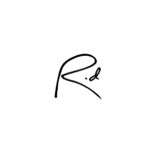 Make a beautiful signature design for name R.d. With this signature (Arty Signature) style, you can create a handwritten signature for free. R.d signature style 8 images and pictures png