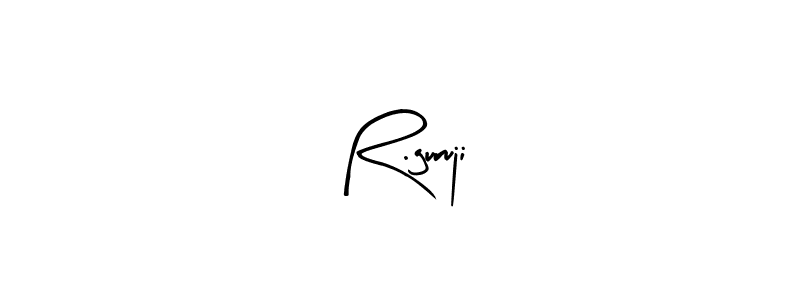 Similarly Arty Signature is the best handwritten signature design. Signature creator online .You can use it as an online autograph creator for name R.guruji. R.guruji signature style 8 images and pictures png