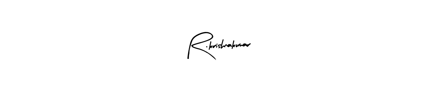 Create a beautiful signature design for name R.krishnakumar. With this signature (Arty Signature) fonts, you can make a handwritten signature for free. R.krishnakumar signature style 8 images and pictures png