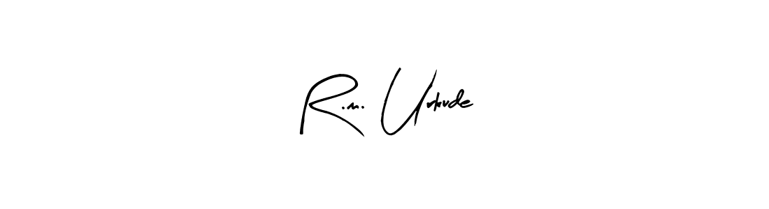 Also we have R.m. Urkude name is the best signature style. Create professional handwritten signature collection using Arty Signature autograph style. R.m. Urkude signature style 8 images and pictures png