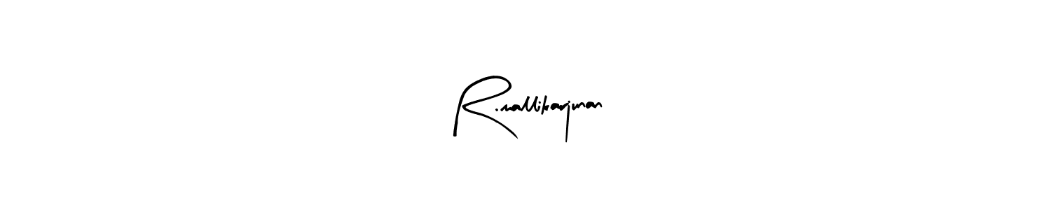 The best way (Arty Signature) to make a short signature is to pick only two or three words in your name. The name R.mallikarjunan include a total of six letters. For converting this name. R.mallikarjunan signature style 8 images and pictures png