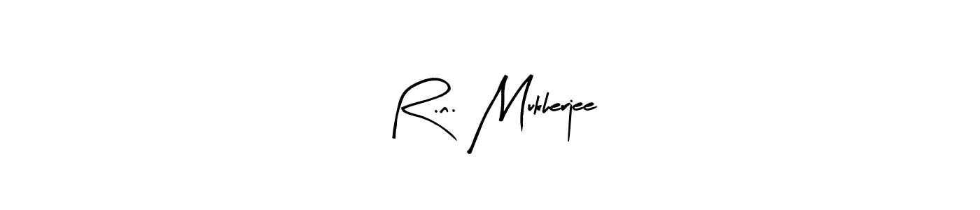 Arty Signature is a professional signature style that is perfect for those who want to add a touch of class to their signature. It is also a great choice for those who want to make their signature more unique. Get R.n. Mukherjee name to fancy signature for free. R.n. Mukherjee signature style 8 images and pictures png