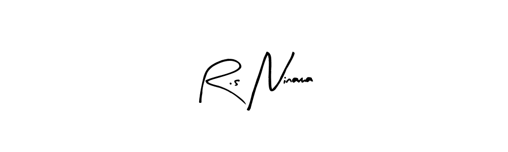 The best way (Arty Signature) to make a short signature is to pick only two or three words in your name. The name R.s Ninama include a total of six letters. For converting this name. R.s Ninama signature style 8 images and pictures png