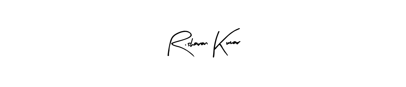 The best way (Arty Signature) to make a short signature is to pick only two or three words in your name. The name R.sharan Kumar include a total of six letters. For converting this name. R.sharan Kumar signature style 8 images and pictures png