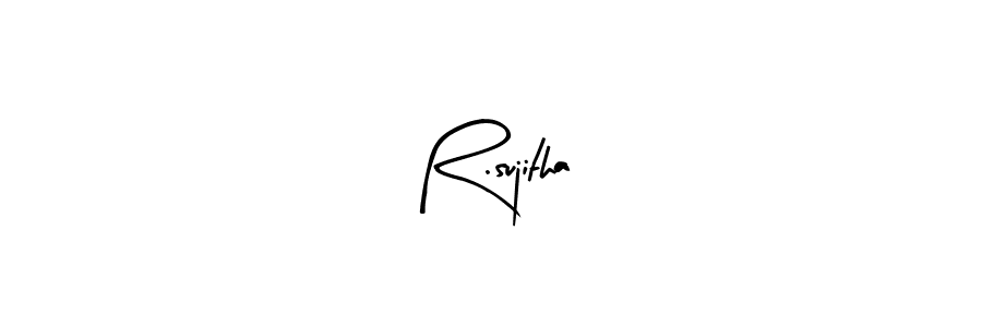 How to make R.sujitha name signature. Use Arty Signature style for creating short signs online. This is the latest handwritten sign. R.sujitha signature style 8 images and pictures png