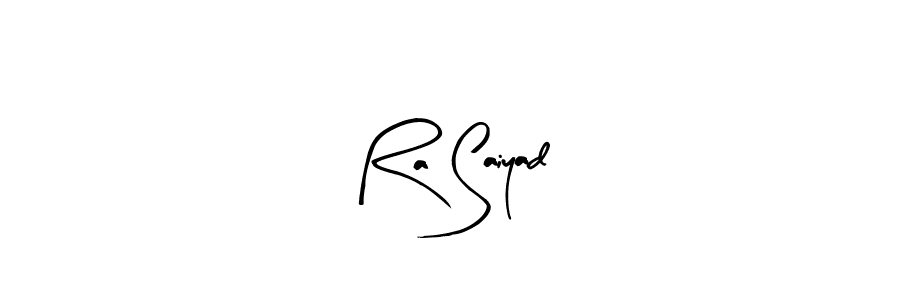 Design your own signature with our free online signature maker. With this signature software, you can create a handwritten (Arty Signature) signature for name Ra Saiyad. Ra Saiyad signature style 8 images and pictures png