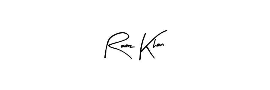 How to make Raaz Khan name signature. Use Arty Signature style for creating short signs online. This is the latest handwritten sign. Raaz Khan signature style 8 images and pictures png