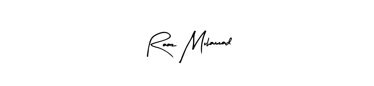 Design your own signature with our free online signature maker. With this signature software, you can create a handwritten (Arty Signature) signature for name Raaz Muhammad. Raaz Muhammad signature style 8 images and pictures png