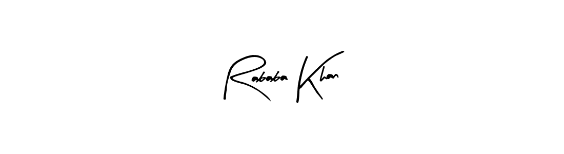 Create a beautiful signature design for name Rababa Khan. With this signature (Arty Signature) fonts, you can make a handwritten signature for free. Rababa Khan signature style 8 images and pictures png