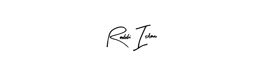 Make a beautiful signature design for name Rabbi Islam. With this signature (Arty Signature) style, you can create a handwritten signature for free. Rabbi Islam signature style 8 images and pictures png