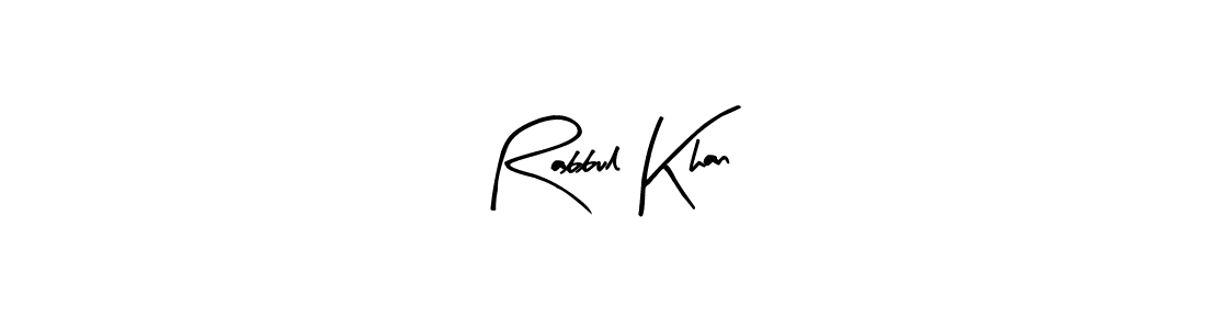 Arty Signature is a professional signature style that is perfect for those who want to add a touch of class to their signature. It is also a great choice for those who want to make their signature more unique. Get Rabbul Khan name to fancy signature for free. Rabbul Khan signature style 8 images and pictures png