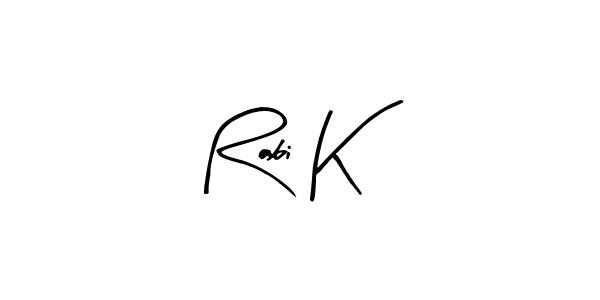 Also You can easily find your signature by using the search form. We will create Rabi K name handwritten signature images for you free of cost using Arty Signature sign style. Rabi K signature style 8 images and pictures png