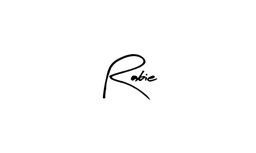 Similarly Arty Signature is the best handwritten signature design. Signature creator online .You can use it as an online autograph creator for name Rabie. Rabie signature style 8 images and pictures png