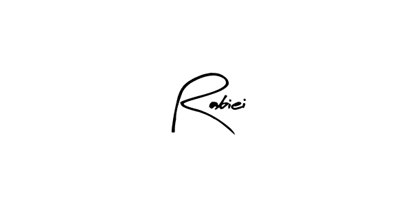 Rabiei stylish signature style. Best Handwritten Sign (Arty Signature) for my name. Handwritten Signature Collection Ideas for my name Rabiei. Rabiei signature style 8 images and pictures png