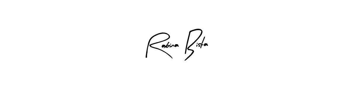 Use a signature maker to create a handwritten signature online. With this signature software, you can design (Arty Signature) your own signature for name Rabina Bista. Rabina Bista signature style 8 images and pictures png