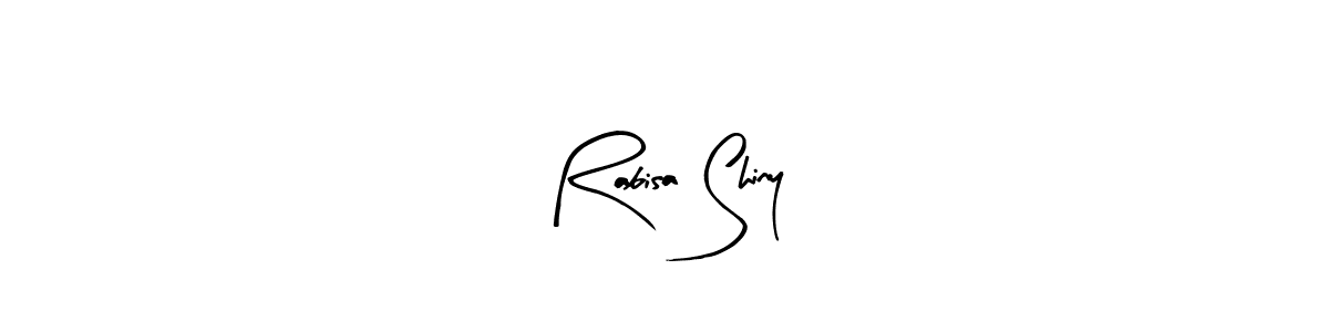 Arty Signature is a professional signature style that is perfect for those who want to add a touch of class to their signature. It is also a great choice for those who want to make their signature more unique. Get Rabisa Shiny name to fancy signature for free. Rabisa Shiny signature style 8 images and pictures png