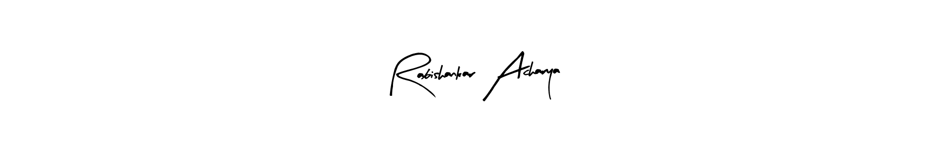 You should practise on your own different ways (Arty Signature) to write your name (Rabishankar Acharya) in signature. don't let someone else do it for you. Rabishankar Acharya signature style 8 images and pictures png