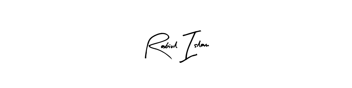 Make a beautiful signature design for name Rabiul Islam. With this signature (Arty Signature) style, you can create a handwritten signature for free. Rabiul Islam signature style 8 images and pictures png