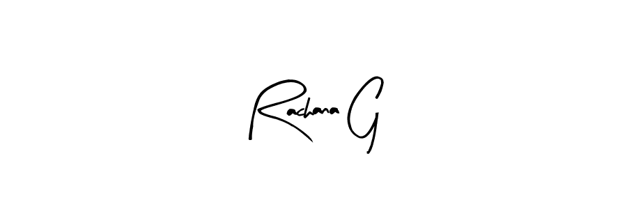 if you are searching for the best signature style for your name Rachana G. so please give up your signature search. here we have designed multiple signature styles  using Arty Signature. Rachana G signature style 8 images and pictures png