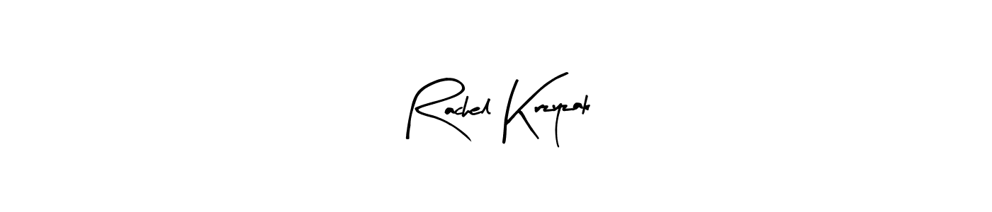 Make a short Rachel Krzyzak signature style. Manage your documents anywhere anytime using Arty Signature. Create and add eSignatures, submit forms, share and send files easily. Rachel Krzyzak signature style 8 images and pictures png